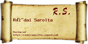 Rédai Sarolta névjegykártya